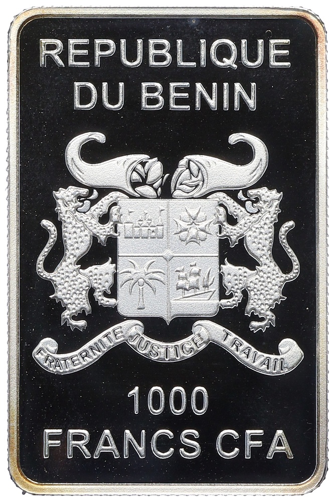 1000 франков 2015 года Бенин «Викинг» — Фото №2