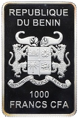1000 франков 2015 года Бенин «Викинг» — Фото №2