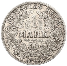 1 марка 1908 года А Германия — Фото №1