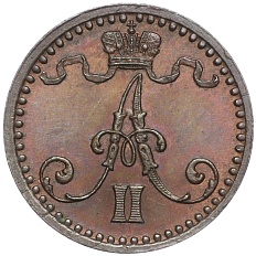 1 пенни 1869 года Русская Финляндия — Фото №2