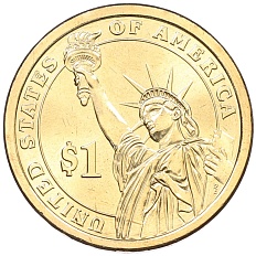 1 доллар 2010 года (D) США «15-й президент США Джеймс Бьюкенен» — Фото №2