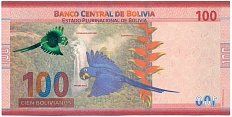 100 боливиано 1986 года Боливия — Фото №2