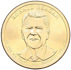 1 доллар 2016 года (D) США «40-й президент США Рональд Рейган» — Фото №1