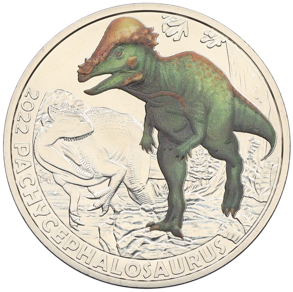 3 евро 2022 года Австрия «Супер динозавры — Пахицефалозавр» — Фото №1