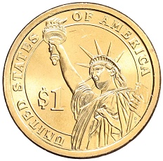 1 доллар 2010 года D США «15-й президент США Джеймс Бьюкенен» — Фото №2