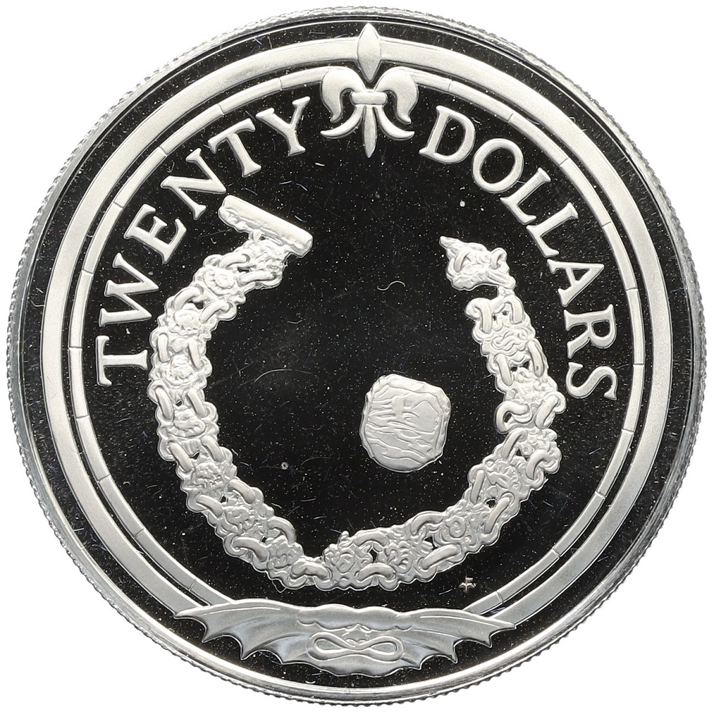 20 долларов 1985 года Британские Виргинские острова «Сокровища затонувшего корабля — Браслет» — Фото №1