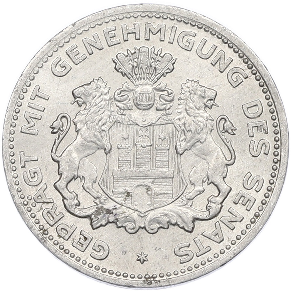 5/100 марки 1923 года Германия — Гамбург (Нотгельд) — Фото №2