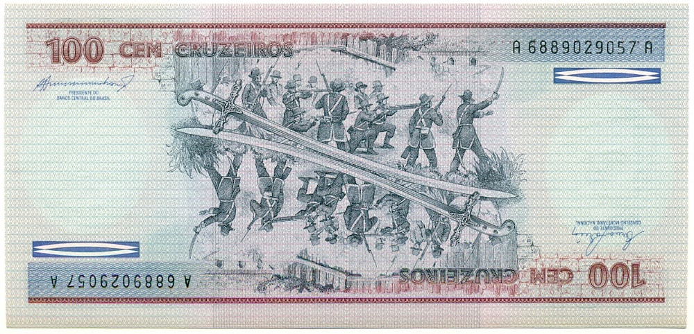 100 крузейро 1984 года Бразилия — Фото №2