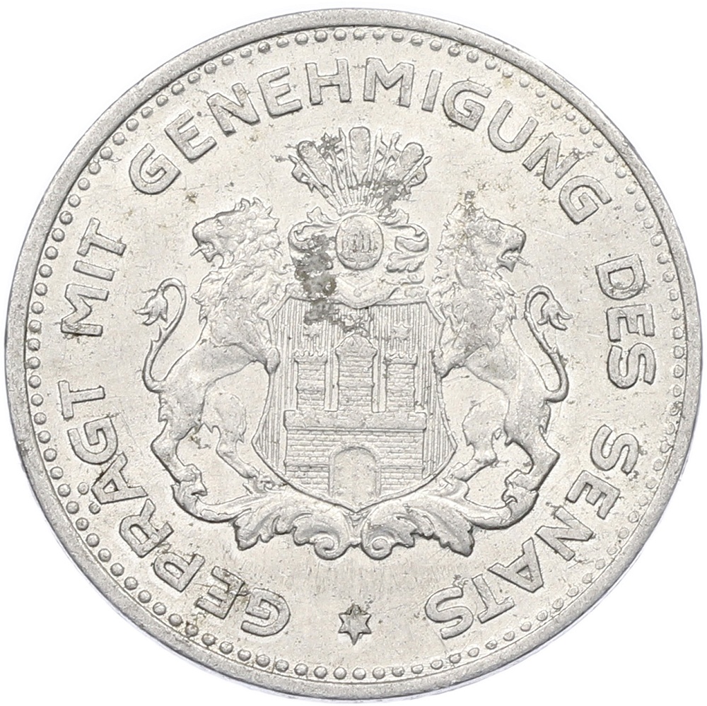 1/10 марки 1923 года Германия — Гамбург (Нотгельд) — Фото №2
