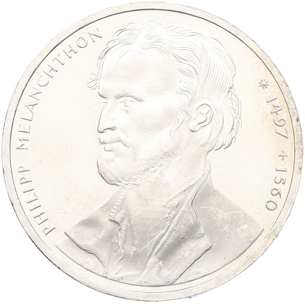 10 марок 1997 года J Германия «500 лет со дня рождения Филиппа Меланхтона» — Фото №1