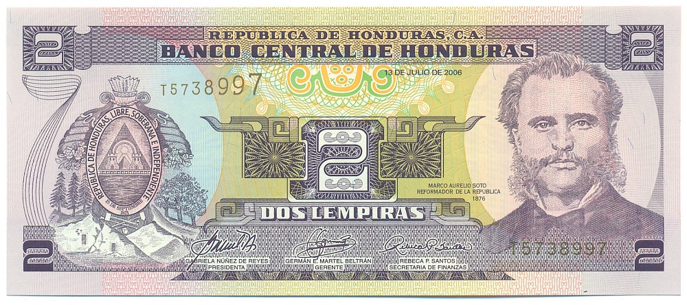 2 лемпира 2006 года Гондурас — Фото №1