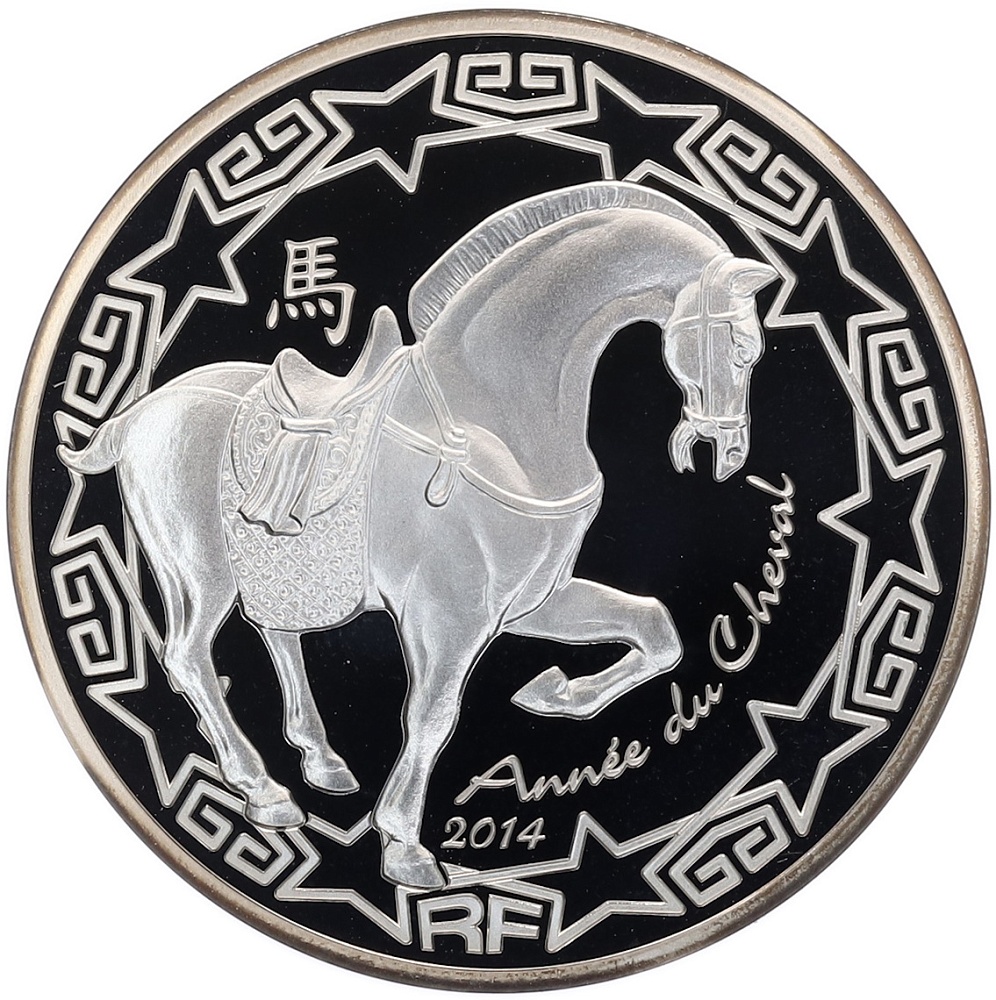10 евро 2014 года Франция «Китайский гороскоп — год лошади» — Фото №1