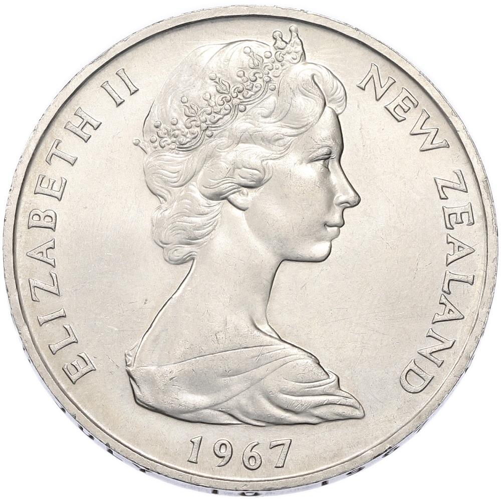 1 доллар 1967 года Новая Зеландия — Фото №2