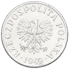 2 гроша 1949 года Польша — Фото №2