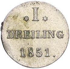 1 дрейлинг 1851 года Гамбург — Фото №1