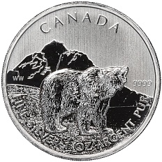 5 долларов 2011 года Канада «Канадская Фауна — Гризли» — Фото №1