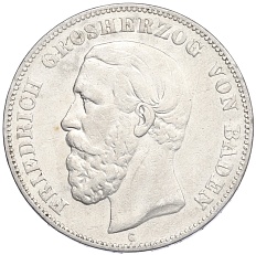 5 марок 1876 года Германия (Баден) — Фото №1