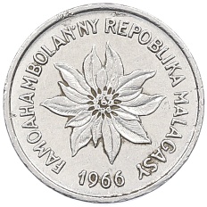 1 франк 1966 года Мадагаскар — Фото №1