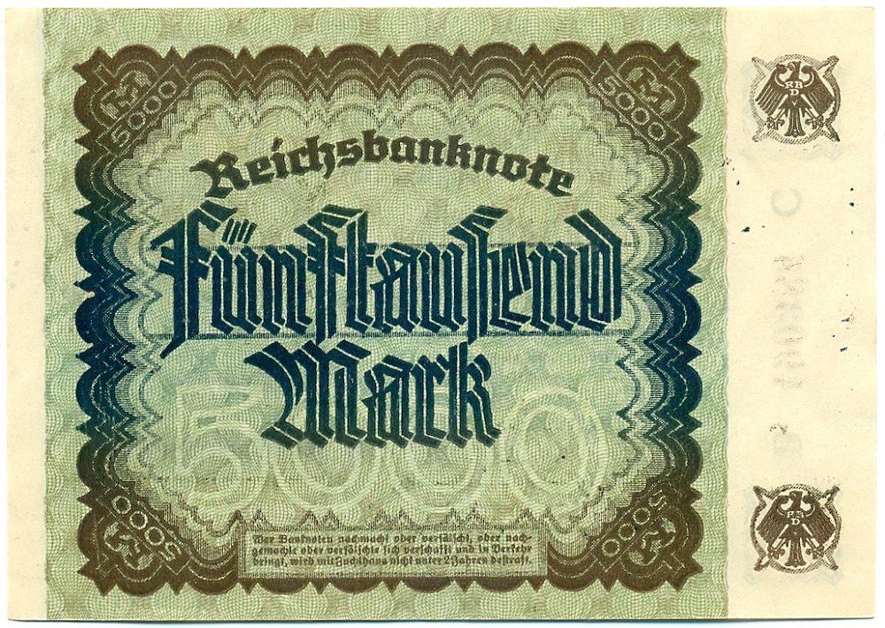 5000 марок 1922 года Германия — Фото №2