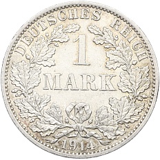 1 марка 1914 года A Германия — Фото №1