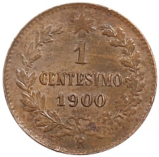 1 чентезимо 1900 года Италия — Фото №1