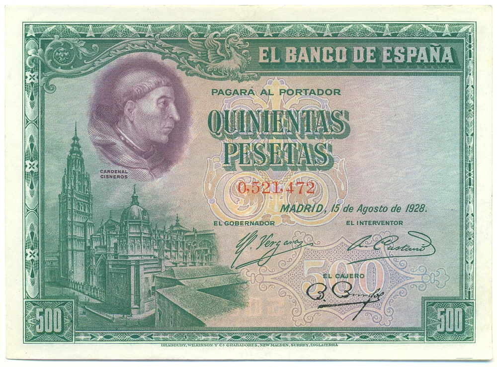 500 песет 1928 года Испания — Фото №1