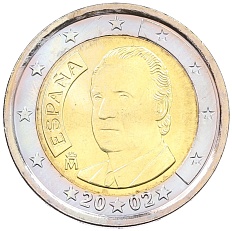 2 евро 2002 года Испания — Фото №1