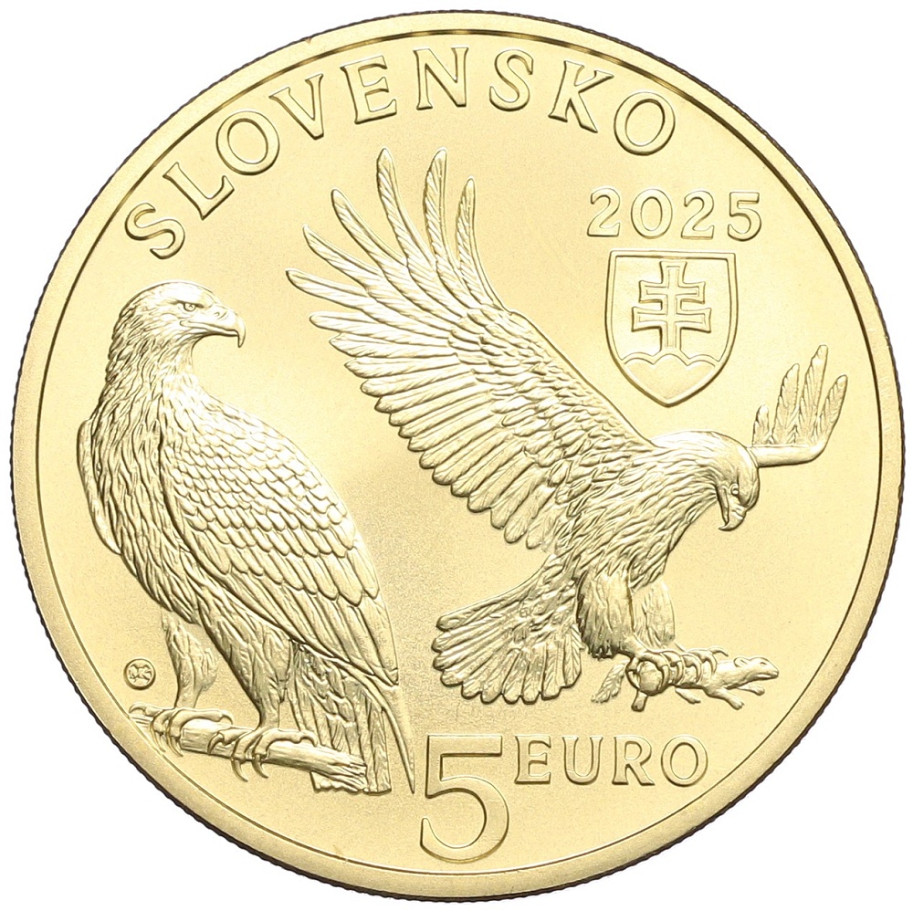 5 евро 2025 года Словакия «Фауна и флора Словакии — Могильник» — Фото №2