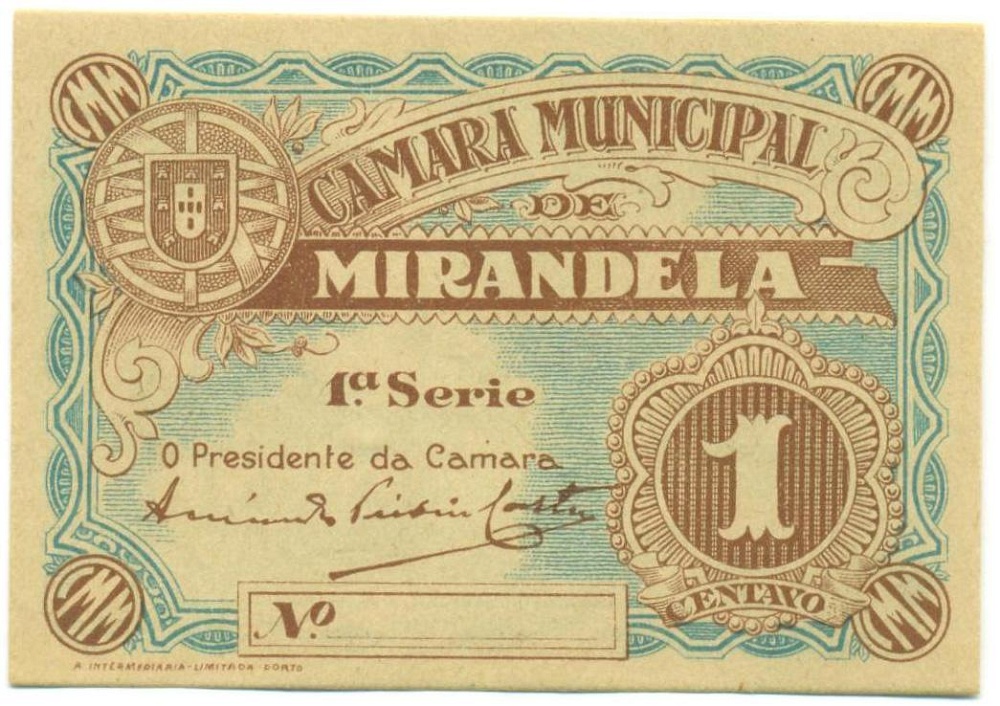 1 сентаво 1920 года Португалия — Фото №1