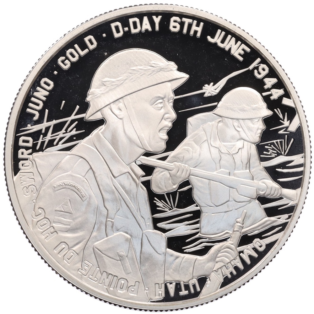 5 фунтов 2014 года Олдерни «70-я годовщина высадки союзников в Нормандии (D-Day)» — Фото №1