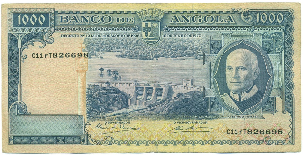 1000 эскудо 1970 года Ангола — Фото №1