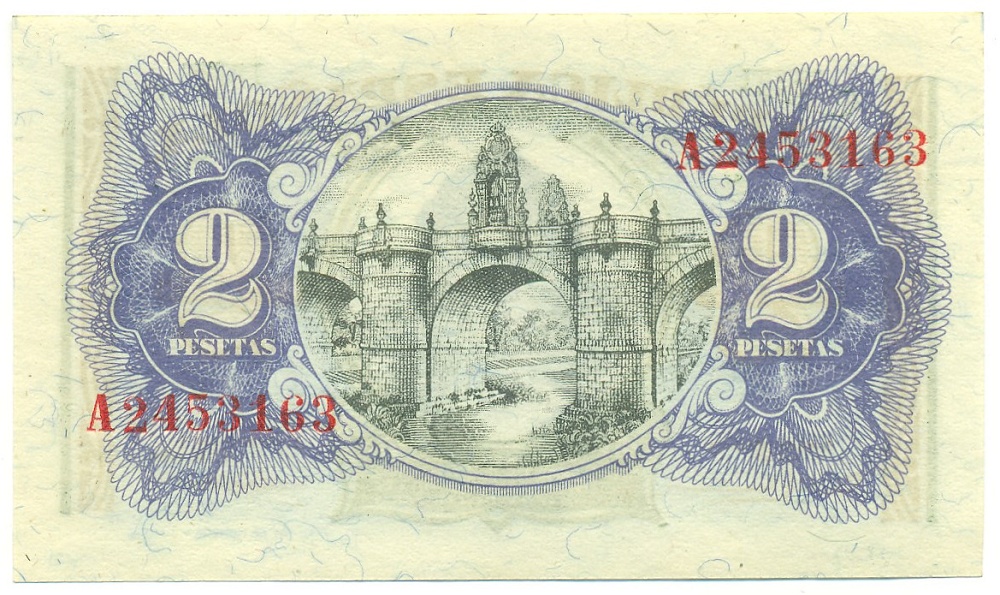 2 песеты 1938 года Испания — Фото №2