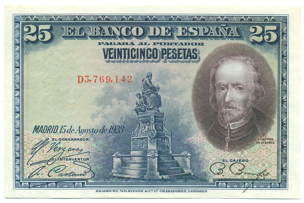 25 песет 1928 года Испания — Фото №1