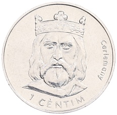 1 сентим 2002 года Андорра «Карл Великий» — Фото №1