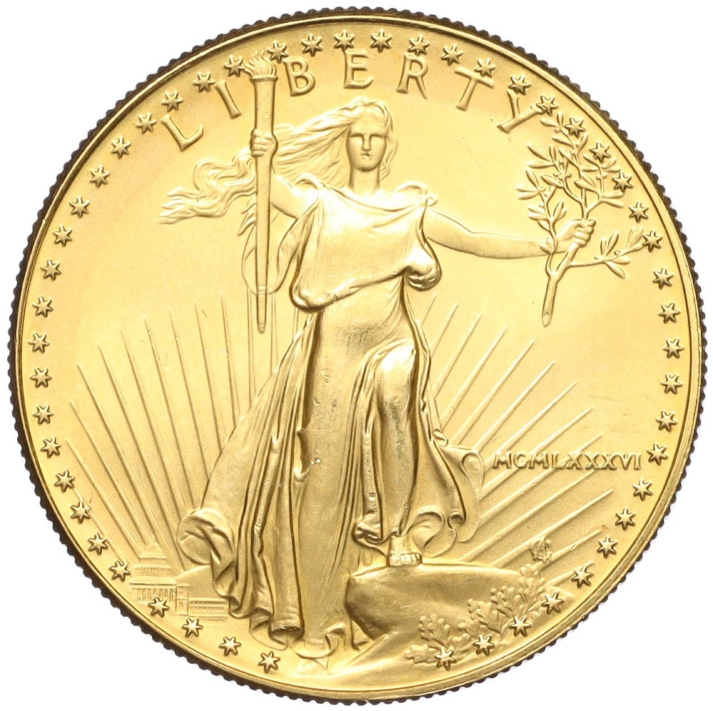 50 долларов 1986 года США «Американский золотой орел» — Фото №1
