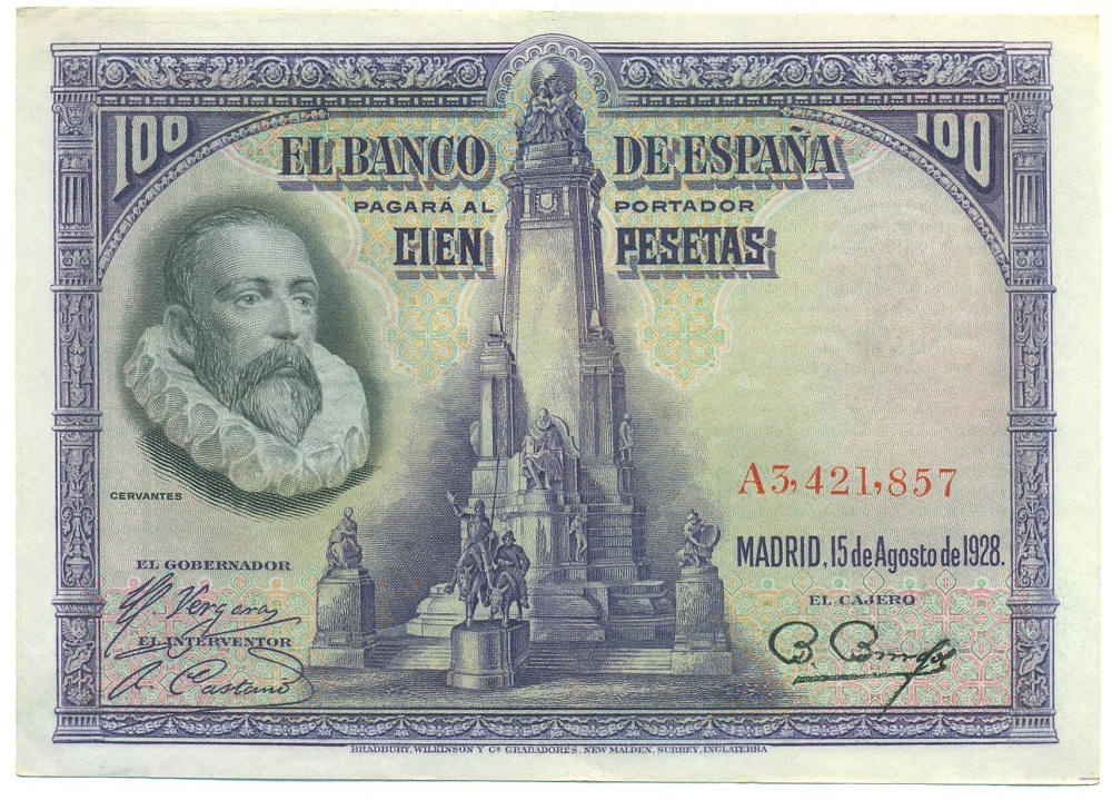 100 песет 1928 года Испания — Фото №1