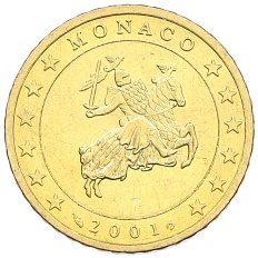 50 евроцентов 2001 года Монако — Фото №1