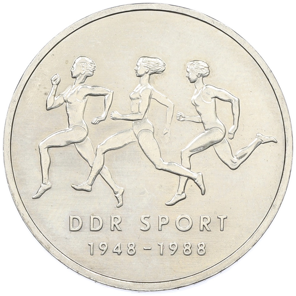10 марок 1988 года Восточная Германия (ГДР) «40 лет Союзу физкультуры и спорта» — Фото №1