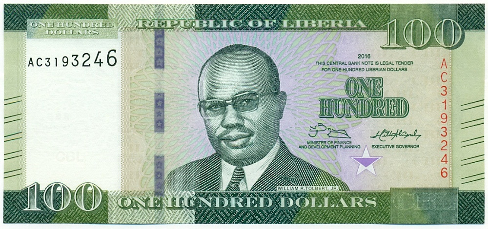 100 долларов 2016 года Либерия — Фото №1