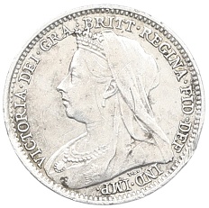3 пенса 1898 года Великобритания — Фото №2