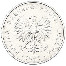 5 злотых 1990 года Польша — Фото №2