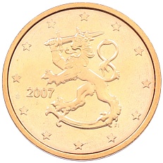 2 евроцента 2007 года Финляндия — Фото №1