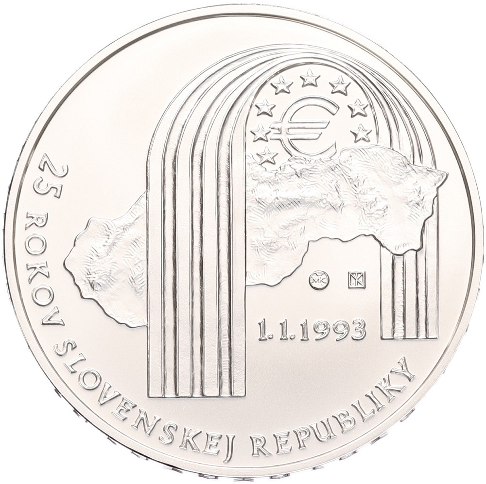 25 евро 2018 года Словакия «25 лет Словакии» — Фото №1