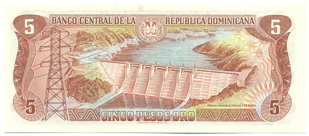 5 песо 1997 года Доминиканская республика — Фото №2