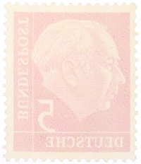 Почтовая марка 5 пфеннигов 1954 года Западная Германия (ФРГ) — Фото №2