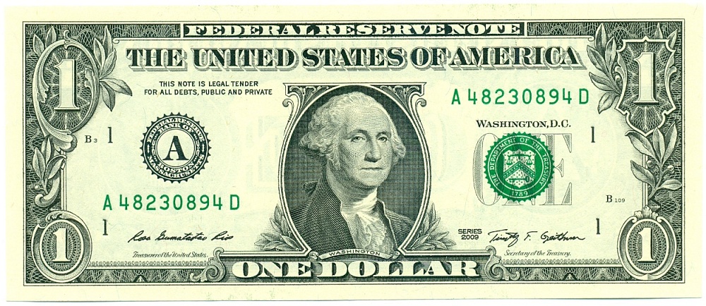 1 доллар 2009 года США — Фото №1