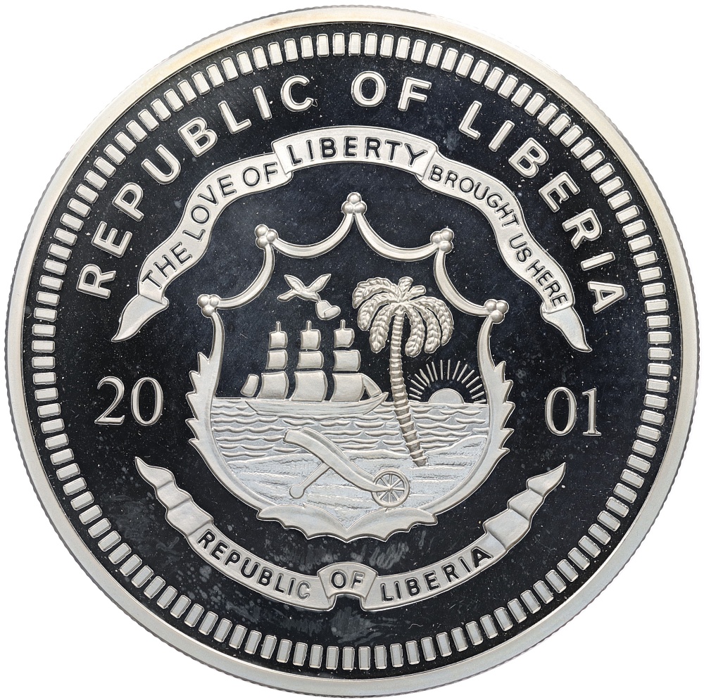 100 долларов 2001 года Либерия «Михаэль Шумахер — Чемпион мира Формулы-1» — Фото №2