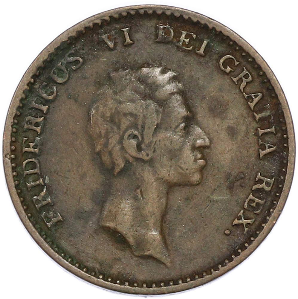 1 скиллинг 1813 года Дания — Фото №2