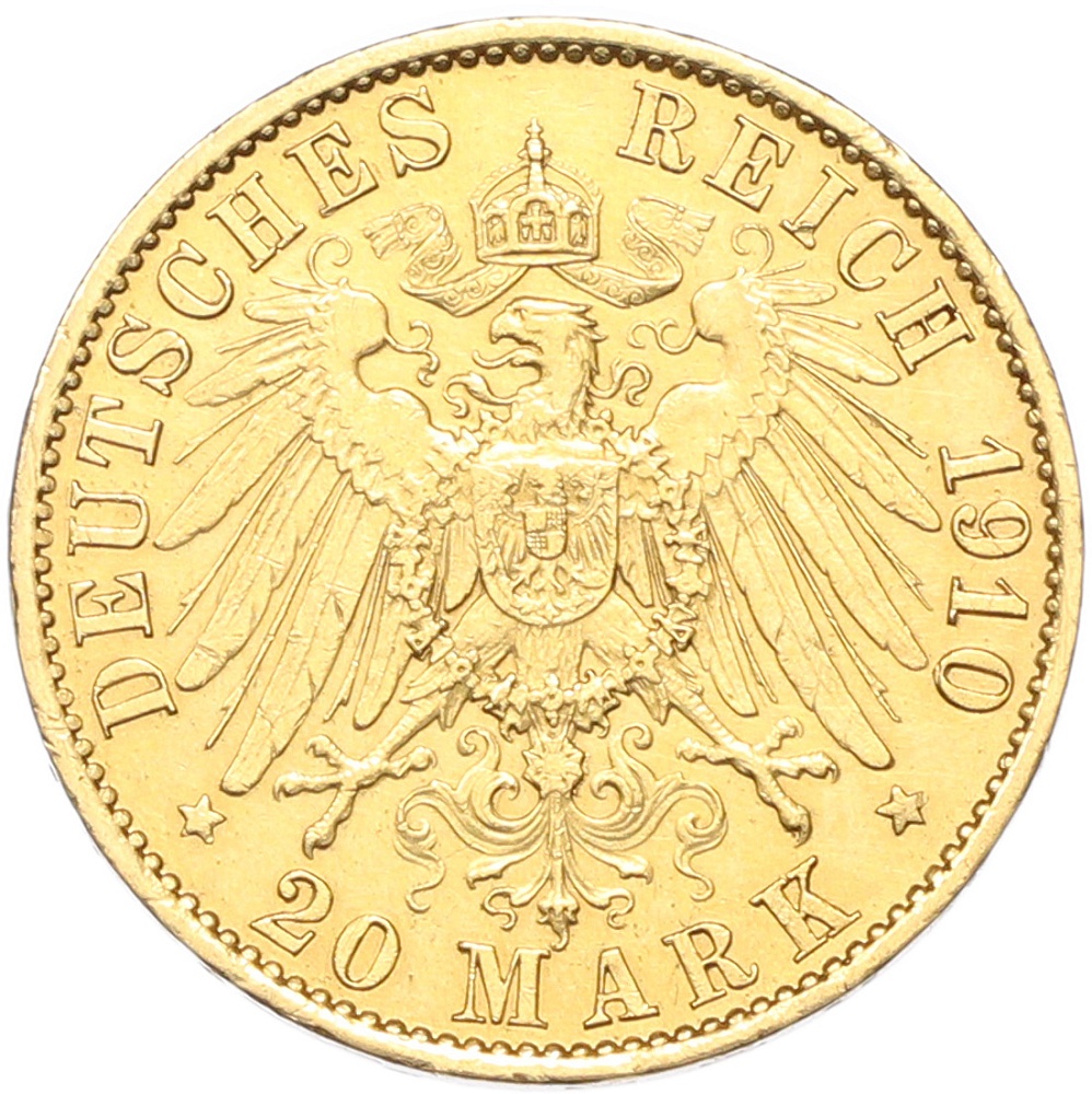 20 марок 1910 года A Германия (Пруссия) — Фото №2