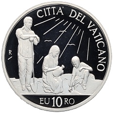10 евро 2010 года Ватикан «43-й Всемирный день мира» — Фото №1